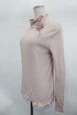 画像2: PINK HOUSE / コサージュ付きハイネックトップス M ピンク I-26-07-30-008-LO-TO-SA-ZI (2)