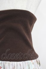 画像4: axes femme / 花柄ロング2WAYスカート  サックスＸブラウン I-26-07-30-088-AX-SK-SA-ZI (4)