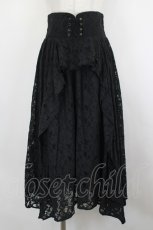 画像1: axes femme / レースイレヘムロングスカート  黒 I-26-07-30-089-AX-SK-SA-ZI (1)