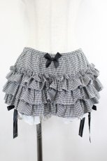 画像1: LOLITAその他(お買取対象外) / ギンガムチェックドロワーズ S 黒Ｘ白チェック I-26-07-30-108-LO-PA-SA-ZI (1)
