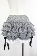 画像2: LOLITAその他(お買取対象外) / ギンガムチェックドロワーズ S 黒Ｘ白チェック I-26-07-30-108-LO-PA-SA-ZI (2)