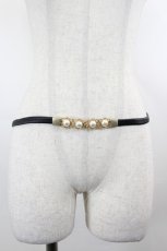 画像2: axes femme / パールゴムベルト  黒ＸゴールドＸ白 I-26-07-30-110-AX-ZA-SA-ZI (2)
