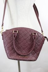 画像2: Maison de FLEUR / モノグラムバスケット型バッグ  ボルドー I-26-07-30-115-LO-BG-SA-ZI (2)