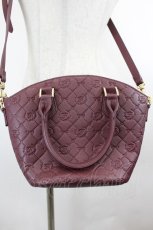 画像3: Maison de FLEUR / モノグラムバスケット型バッグ  ボルドー I-26-07-30-115-LO-BG-SA-ZI (3)