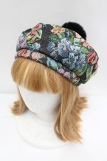 画像1: Kurumi Collaboration / KRM*ゴブランベレー ノエル・ド・メモワール　ベレー帽  黒 I-26-07-30-117-LO-AC-SA-ZI (1)