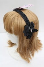 画像1: m petit by misako / サンリオキャラクターズコラボ クロミカチューシャ  黒 I-26-07-30-122-LO-AC-TE-ZI (1)