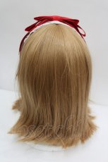 画像2: axes femme kawaii / レースリボンカチューシャ  赤ｘ白 I-26-07-30-123-AX-AC-SA-ZI (2)