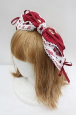画像1: LOLITAその他(お買取対象外) / ナナストライプリボンカチューシャ  赤ｘ白 I-26-07-30-125-LO-AC-SA-ZI (1)