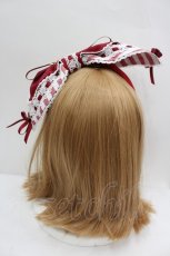 画像3: LOLITAその他(お買取対象外) / ナナストライプリボンカチューシャ  赤ｘ白 I-26-07-30-125-LO-AC-SA-ZI (3)