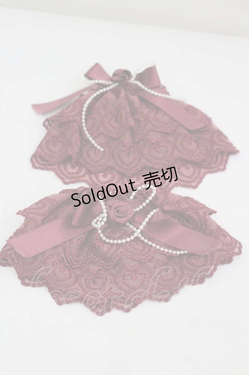 画像1: metamorphose / バラレースお袖とめ  ボルドー I-26-07-30-129-ME-ZA-SA-ZI (1)