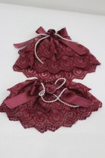 画像1: metamorphose / バラレースお袖とめ  ボルドー I-26-07-30-129-ME-ZA-SA-ZI (1)