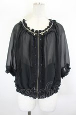 画像1: axes femme / シャーリングシフォンブルゾン M ブラック I-26-07-30-024-AX-JA-SA-ZI (1)