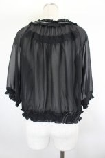 画像2: axes femme / シャーリングシフォンブルゾン M ブラック I-26-07-30-024-AX-JA-SA-ZI (2)
