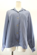 画像1: LEBECCA boutique / 開襟ブラウス  ブルー I-26-08-01-004-LO-BL-TE-ZI (1)