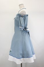 画像2: Amavel / 水面に揺れる睡蓮花チャイナワンピース  ブルー I-26-08-01-033-CA-OP-TE-ZI (2)
