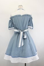 画像3: Amavel / 水面に揺れる睡蓮花チャイナワンピース  ブルー I-26-08-01-033-CA-OP-TE-ZI (3)