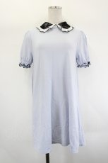 画像1: Ank Rouge / 衿レースカットワンピース M ブルー I-26-08-01-040-CA-OP-SA-ZI (1)