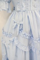 画像6: Chalmiere / フリルロングワンピース M サックス I-26-08-01-043-AX-OP-TE-ZI (6)