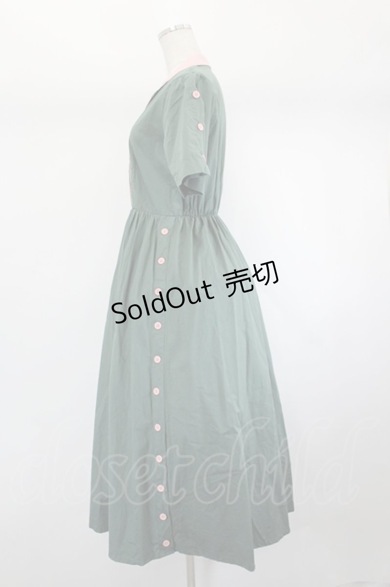 画像2: LEBECCA boutique / 私たちへのワンピース  グリーン I-26-08-01-044-LO-OP-TE-ZI (2)