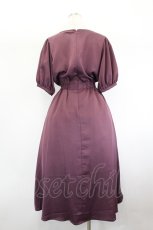 画像3: LEBECCA boutique / ノーカラー半袖ロングワンピース  パープル I-26-08-01-045-LO-OP-TE-ZI (3)