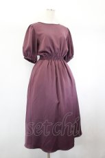 画像4: LEBECCA boutique / ノーカラー半袖ロングワンピース  パープル I-26-08-01-045-LO-OP-TE-ZI (4)