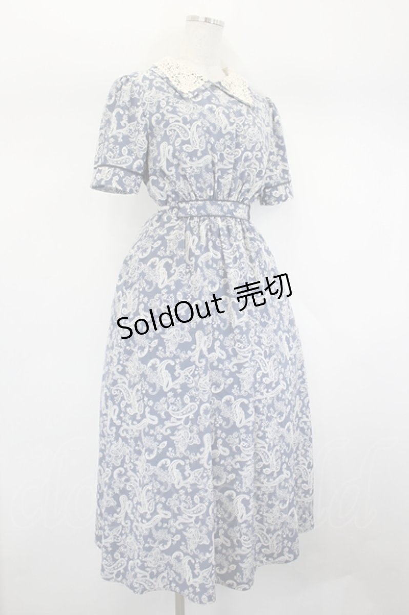 画像4: LEBECCA boutique / 波を乗り越えるワンピース  ブルー I-26-08-01-049-LO-OP-TE-ZI (4)