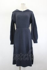 画像1: LEBECCA boutique / 遠くまで行くセーラーニットワンピース  ネイビー I-26-08-01-055-LO-OP-TE-ZI (1)