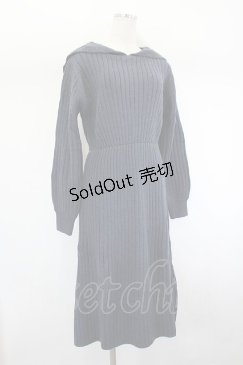 画像4: LEBECCA boutique / 遠くまで行くセーラーニットワンピース  ネイビー I-26-08-01-055-LO-OP-TE-ZI (4)