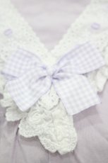 画像4: Nile Perch / 三角衿はしごレースブラウス  ラベンダー I-26-08-01-007-LO-BL-TE-ZI (4)
