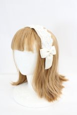 画像1: m petit by misako / TT*AMレースカチューシャ  アイボリー I-26-08-01-096-LO-AC-TE-ZI (1)