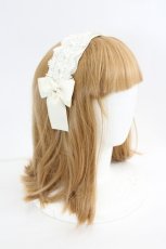 画像2: m petit by misako / TT*AMレースカチューシャ  アイボリー I-26-08-01-096-LO-AC-TE-ZI (2)