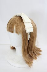 画像1: m petit by misako / NINA'S /リボンカチューシャ  アイボリー I-26-08-01-097-LO-AC-TE-ZI (1)