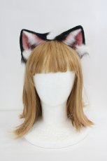 画像4: 柴II工作室（海外ロリータブランド） / ねこみみカチューシャ  黒 I-26-08-01-098-LO-AC-TE-ZI (4)