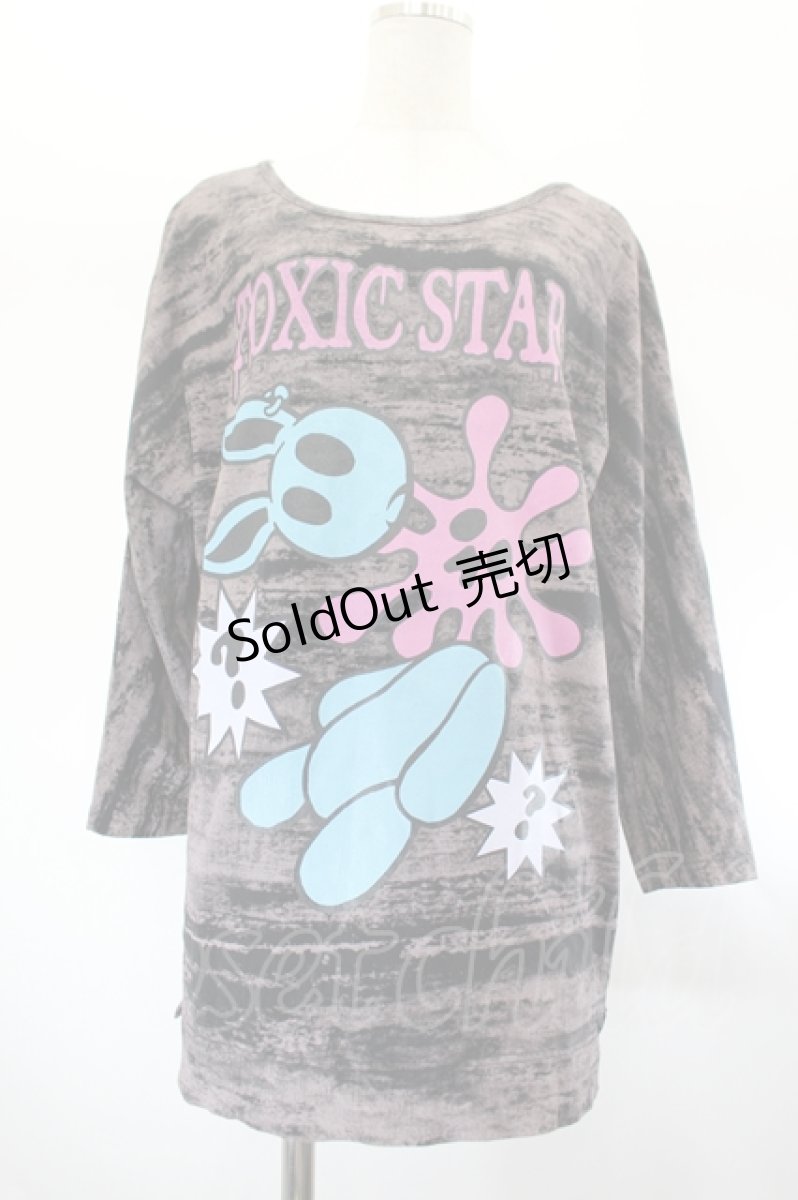 画像1: TOXIC STAR / Rabbit SKULLロングTシャツ   I-26-08-01-017-PU-TO-TE-ZI (1)
