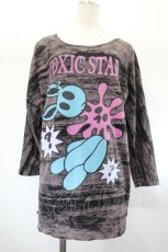 画像1: TOXIC STAR / Rabbit SKULLロングTシャツ   I-26-08-01-017-PU-TO-TE-ZI (1)
