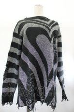 画像1: KILL STAR / Libi Sweater XS 黒×シルバー I-26-08-01-018-PU-TO-TE-ZI (1)