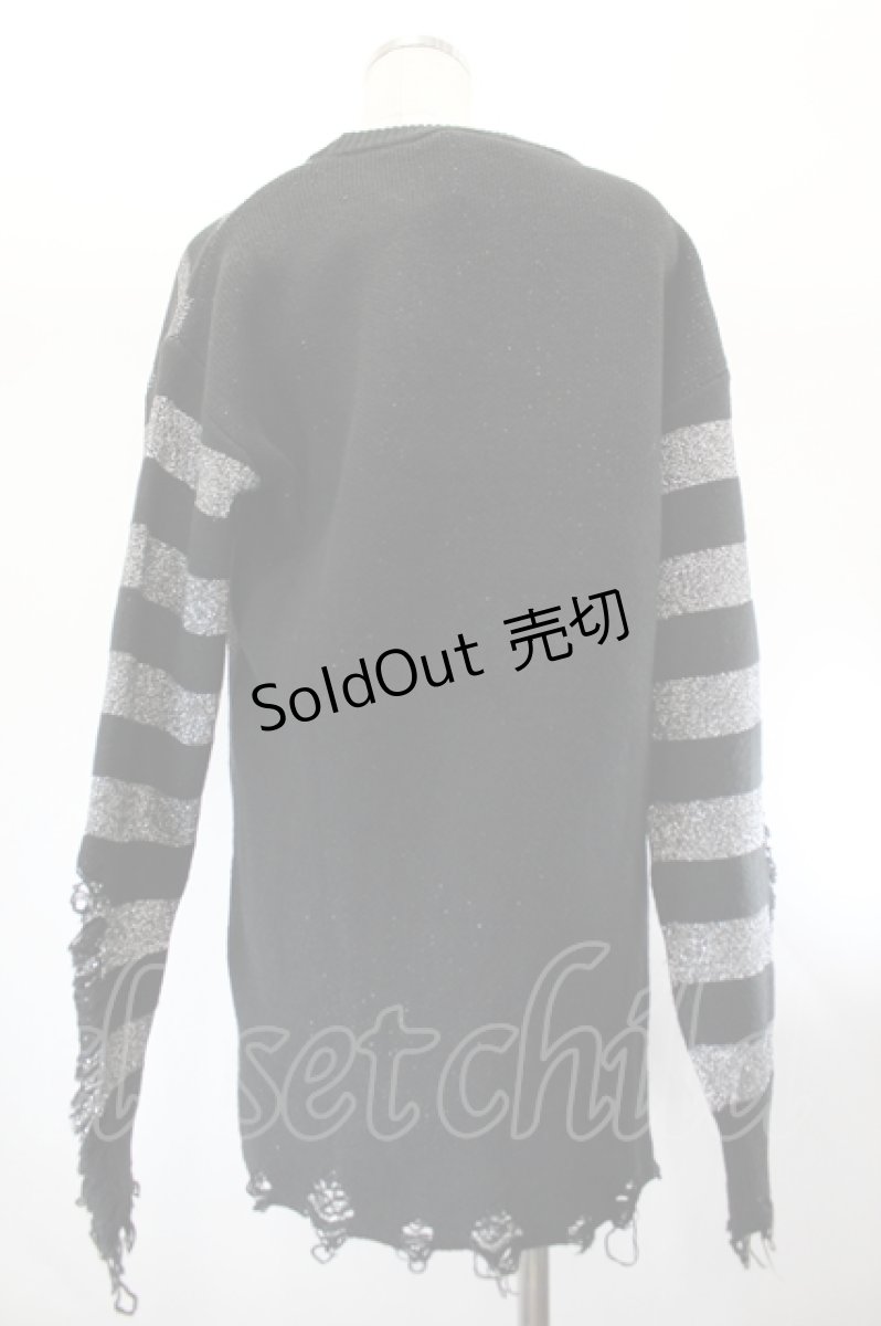画像2: KILL STAR / Libi Sweater XS 黒×シルバー I-26-08-01-018-PU-TO-TE-ZI (2)
