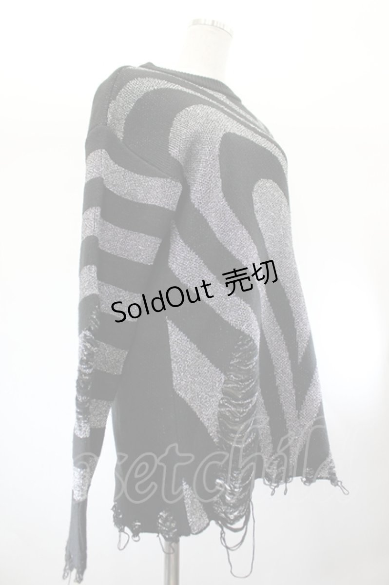 画像3: KILL STAR / Libi Sweater XS 黒×シルバー I-26-08-01-018-PU-TO-TE-ZI (3)