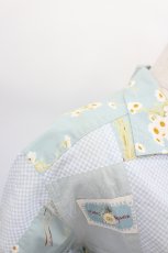画像5: WONDERFUL WORLD / 雛菊ブーケ柄パッチワーク半袖シャツ  サックスＸ白 I-26-08-03-033-LO-BL-SA-ZI (5)
