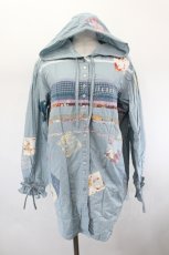 画像1: PINK HOUSE COLLECTION / ワッペンデザインフードブラウス  サックス I-26-08-03-036-LO-BL-SA-ZI (1)