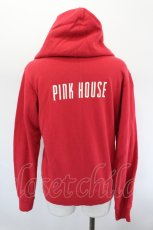 画像2: PINK HOUSE / TWINS CHESHIREワンポイント刺繍パーカー M 赤 I-26-08-03-046-LO-AC-TE-ZI (2)