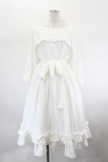 画像1: Princess Flower Garden / TT*KRSフリルOP L 白 I-26-08-03-051-LO-TO-SA-ZI (1)