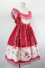 画像4: Doll Paradise / いちごスウィーツジャンパースカート&カチューシャセット S 赤 I-26-08-03-053-LO-OP-SA-ZI (4)