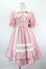画像1: Chalmiere / クレアワンピース M ピンク I-26-08-03-058-AX-OP-TE-ZI (1)