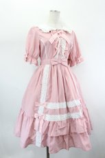画像4: Chalmiere / クレアワンピース M ピンク I-26-08-03-058-AX-OP-TE-ZI (4)