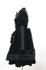 画像2: axes femme kawaii / ベルベットドールワンピース M 黒 I-26-08-03-059-AX-OP-TE-ZI (2)