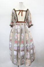 画像1: axes femme kawaii / ティティ×ベアファミリーワンピース M 茶 I-26-08-03-061-AX-OP-TE-ZI (1)