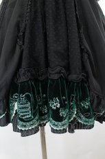 画像6: h.NAOTO / ベロア刺繍スカラッフジャンパースカート M グリーン I-26-08-03-071-HN-OP-SA-ZI (6)