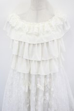 画像5: MRcorset / レース&フリルノースリーブワンピース  ホワイト I-26-08-03-072-GO-OP-SA-ZI (5)