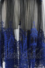 画像6: Moi-meme-Moitie / Church & Roses -透き徹る秘めやかに眠る真珠と薔薇十字架の聖壇-レースタブリエ L-XL 黒×青 I-26-08-03-074-MO-OP-TE-ZI (6)